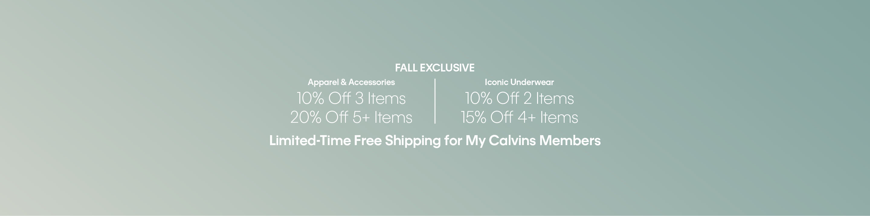 Calvin Klein Fall Exclusive up to extra 20% Off Sitewide